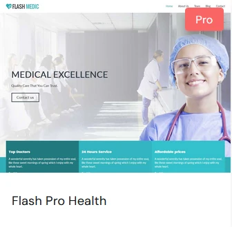 Flash Pro Health Template