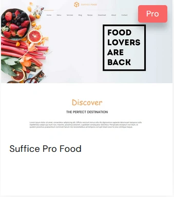 Suffice Pro Food Template